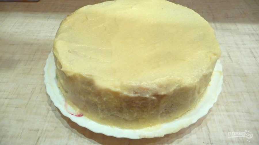 Пошаговый рецепт приготовления бисквитного торта с заварным кремом