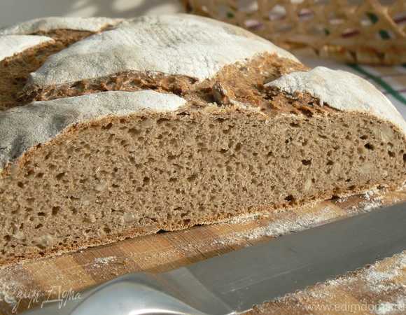 Пшеничный цельнозерновой хлеб на ржаной закваске - 12 пошаговых фото в рецепте