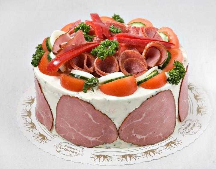 Мясной торт на день рождения