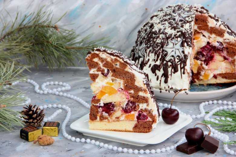Рецепт торта кучерявый пинчер: со сметаной, со сгущенкой, с фруктами
