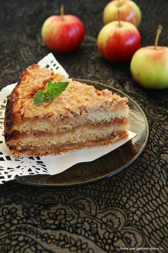 Сухой пирог с яблоками - 8 рецептов насыпной, постный, из сухой смеси