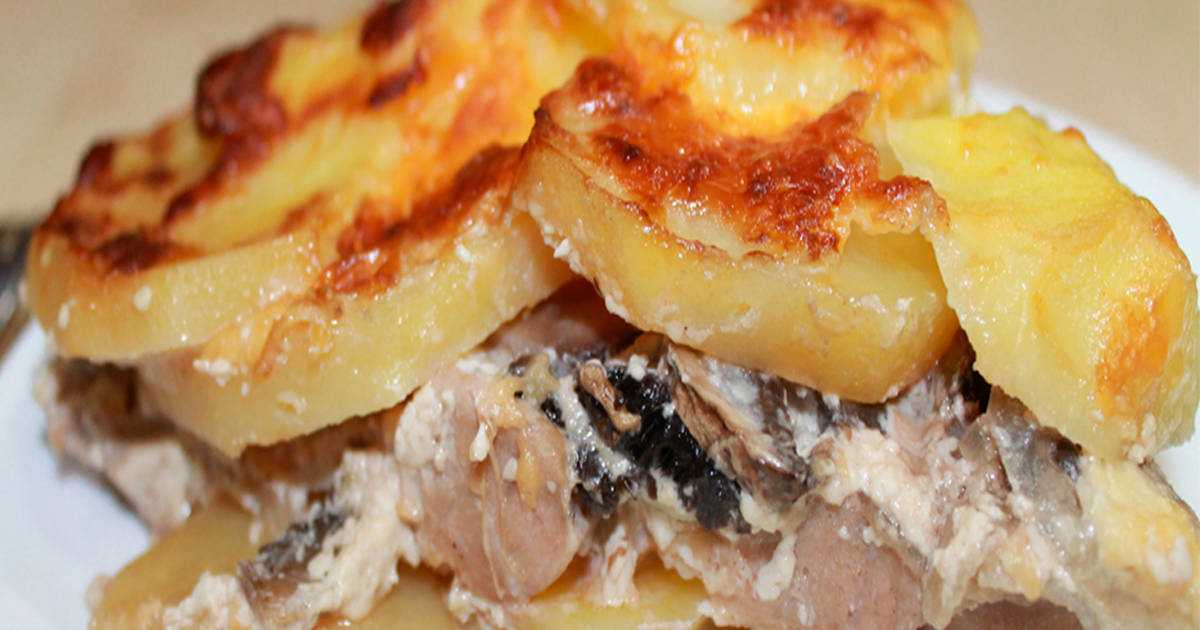 Пирог с картошкой, ветчиной и грибами - пошаговый рецепт с фото |  выпечка