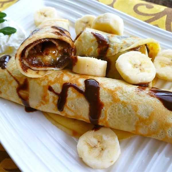 Заварные блины с бананом и шоколадом рецепт с фото пошагово - 1000.menu