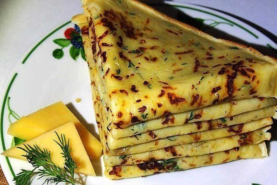 Блины с сыром, зеленью, ветчиной, курицей на молоке и кефире. популярные рецепты приготовления блинов с сыром