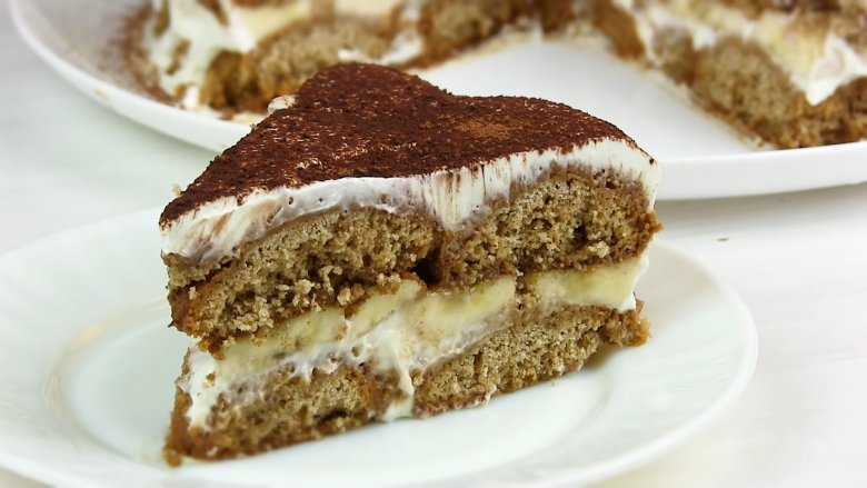 Торт банан печенье сгущенка без выпечки рецепт с фото пошагово - 1000.menu