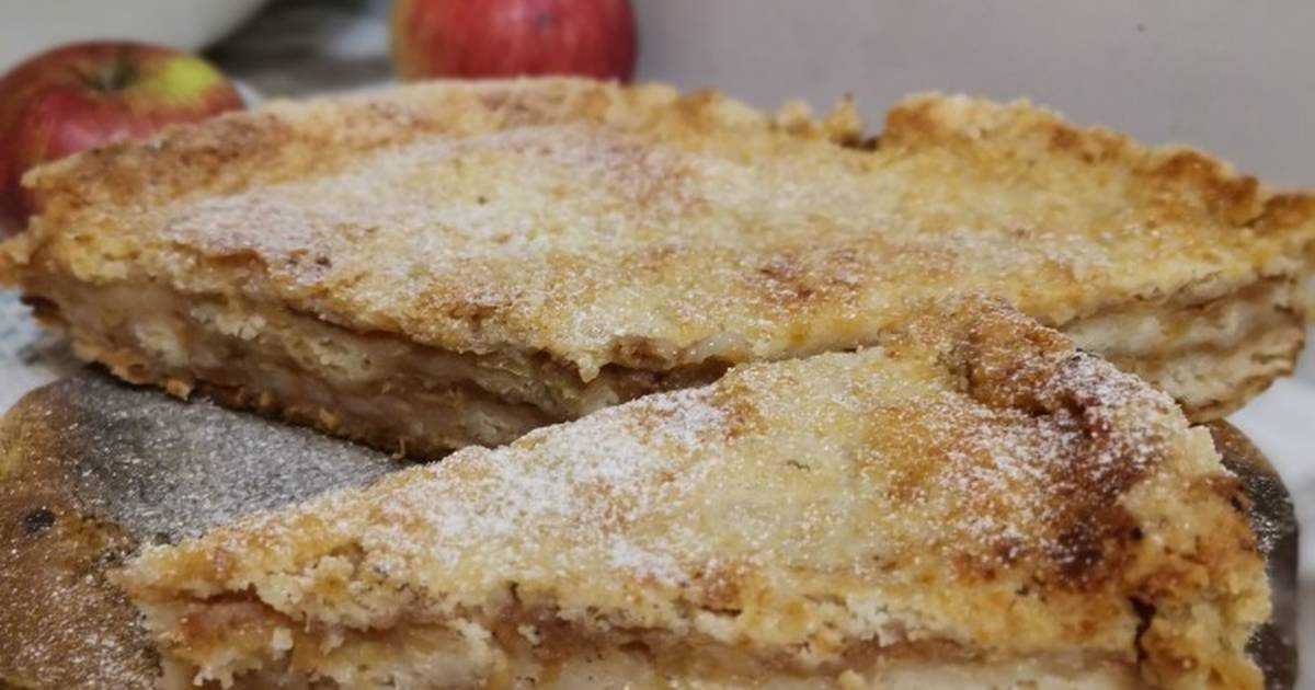 Насыпной пирог с яблоками в духовке рецепт с фото - 1000.menu