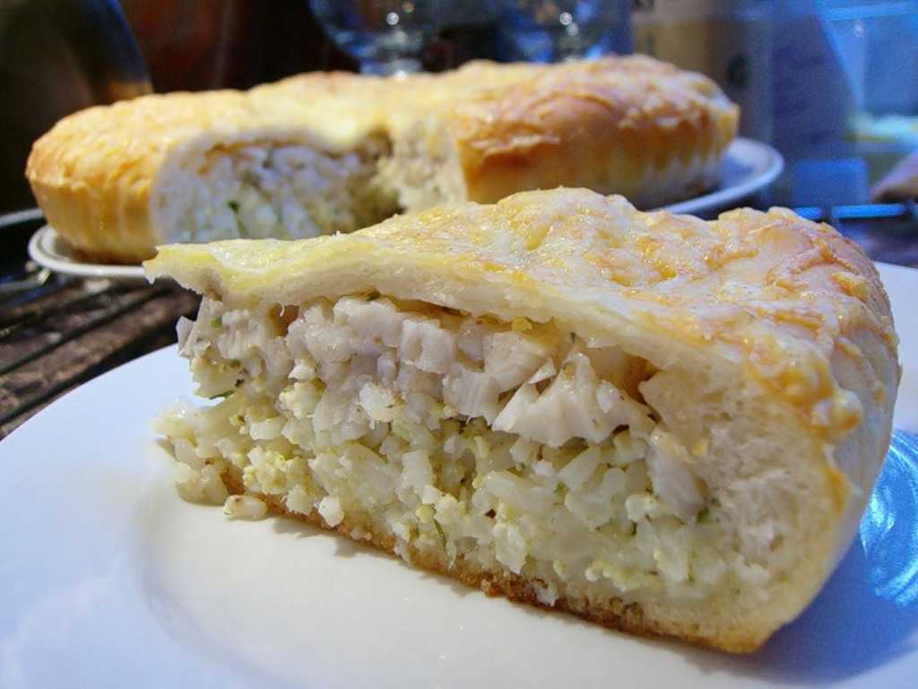 Как приготовить пирог с рыбой и рисом по пошаговому рецепту и фото