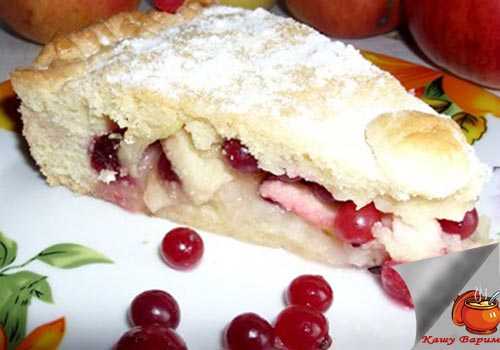 Пирог с яблоками и клюквой – 7 рецептов ароматного лакомства