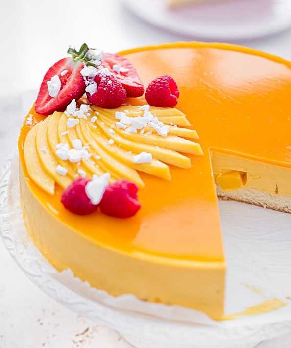Муссовый торт с манго и шоколадом — пошаговый кулинарный рецепт приготовления тортов с фото