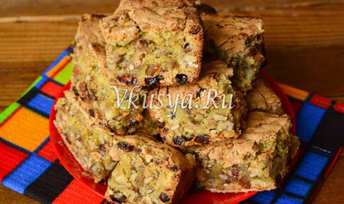 Печенье с орехами и изюмом - рецепты с фото