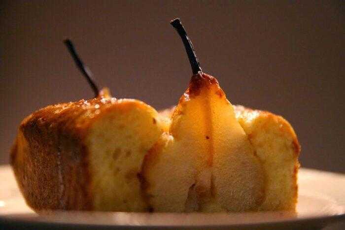 Рецепт творожный кекс с грушами
