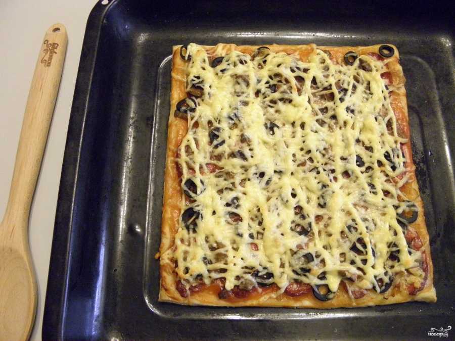 Пицца квадратная на простом тесте рецепт с фото пошагово - 1000.menu
