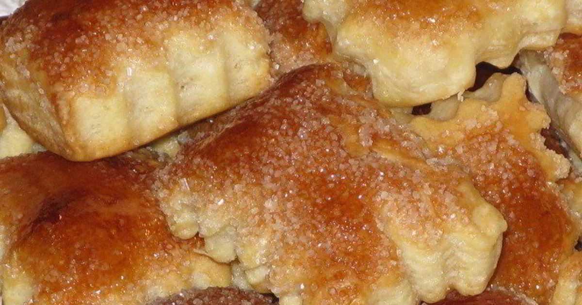 Слоёное печенье с сахаром - 5 пошаговых фото в рецепте