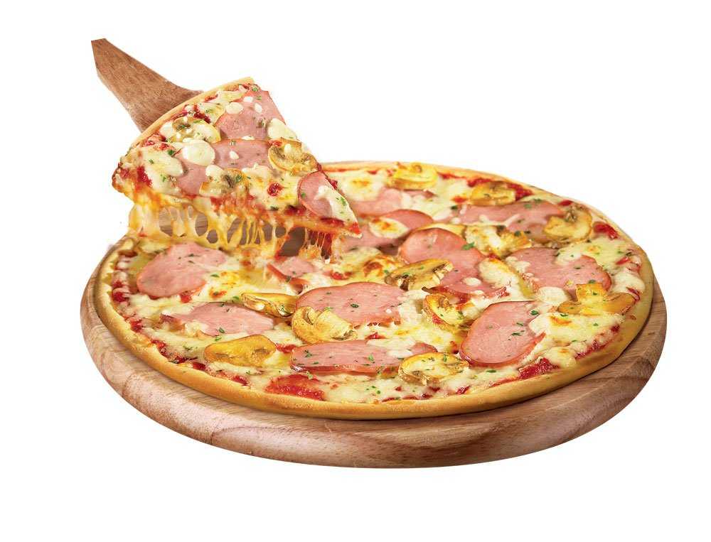 Ленивая пицца с копченой колбасой и маринованными огурцами