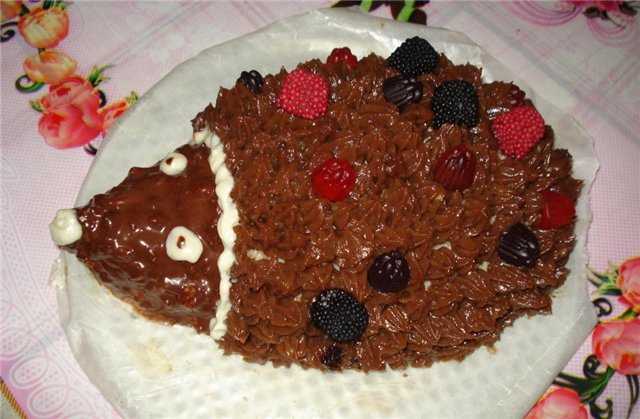 Рецепт ежика торт бисквит