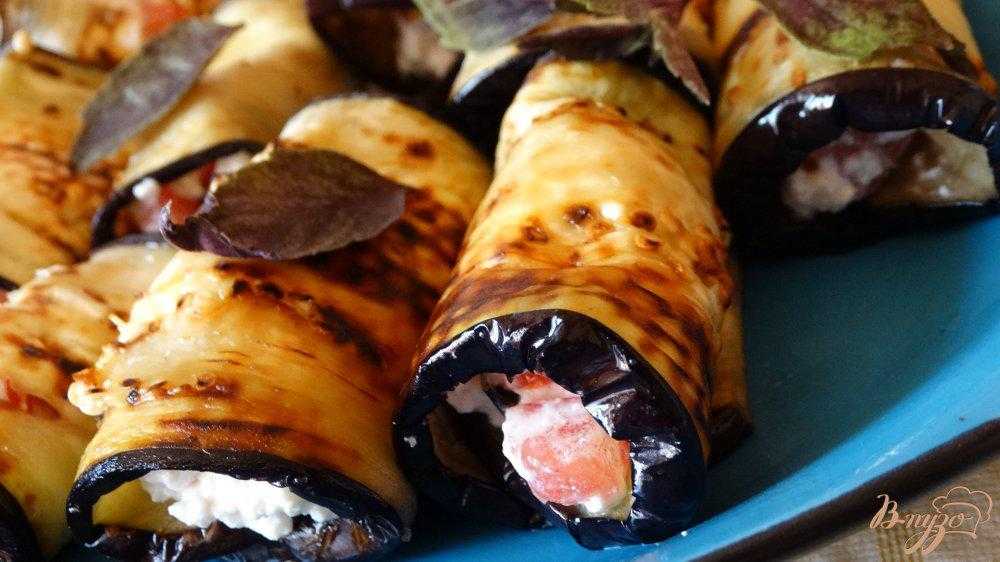 Куриные рулеты с баклажанами