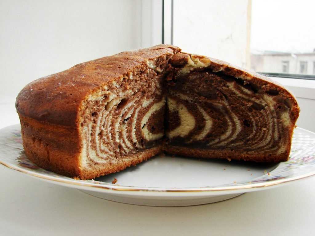 Торт зебра на кефире - классический рецепт с фото