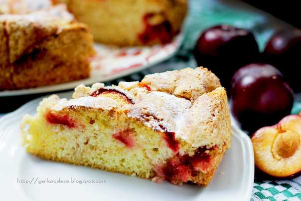 Шарлотка со сливами и яблоками: готовим дома ароматный, красивый пирог