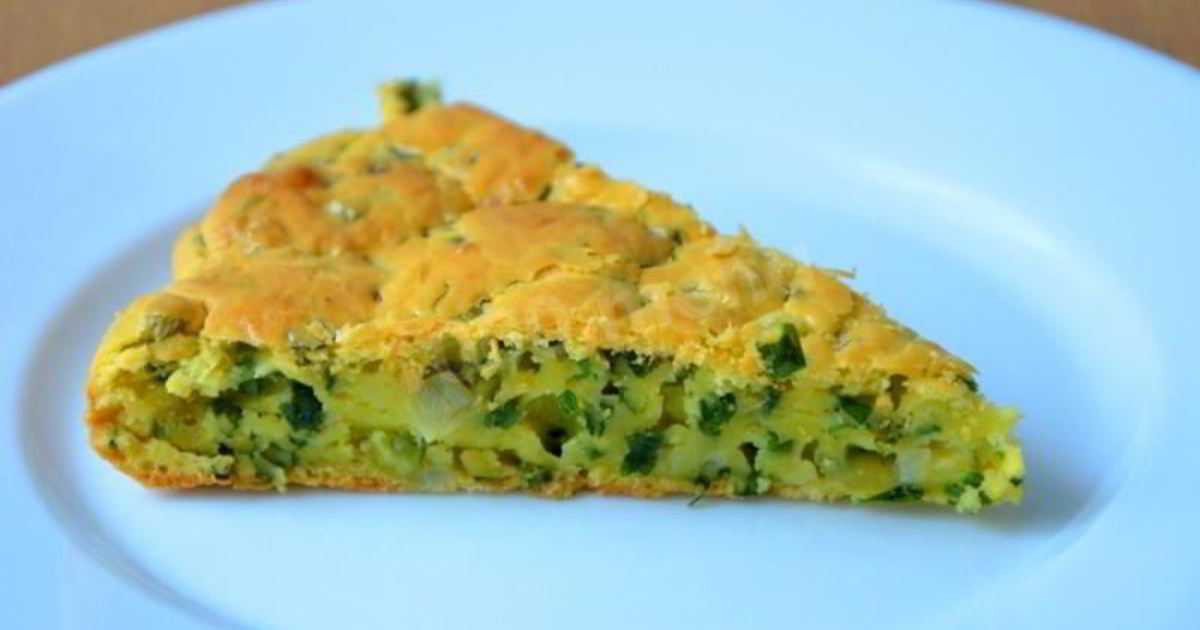 Пошаговый рецепт пирога с зеленым луком и яйцом