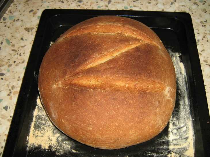 Белый круглый хлеб рецепт с фото в