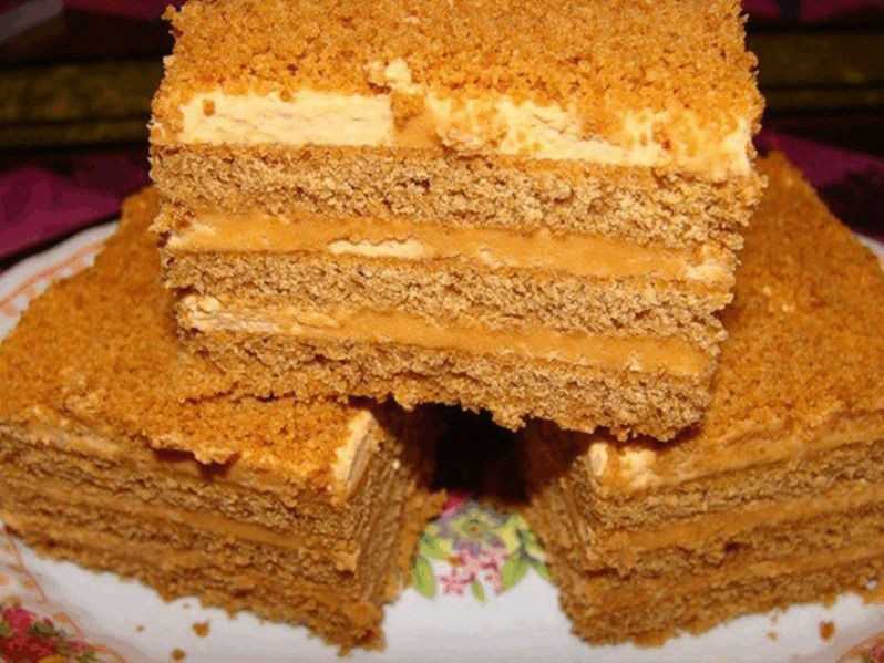 Медовый торт пошаговый рецепт с фото со сгущенкой сайт о рецептах