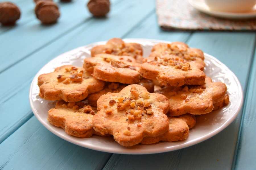 Песочное печенье с орехами пошаговый рецепт