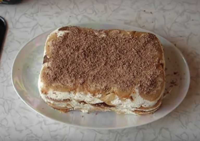 Торт банан печенье сгущенка без выпечки рецепт с фото пошагово - 1000.menu