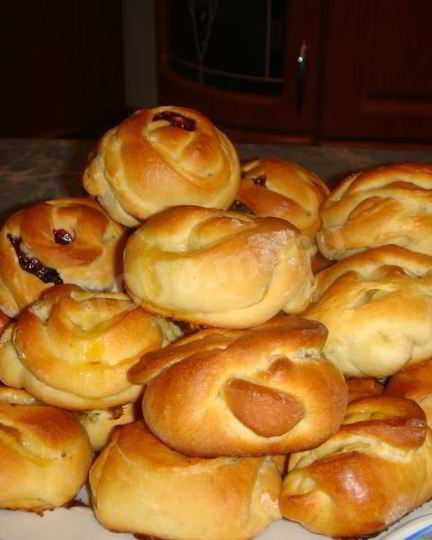 Булочки розочки из дрожжевого теста