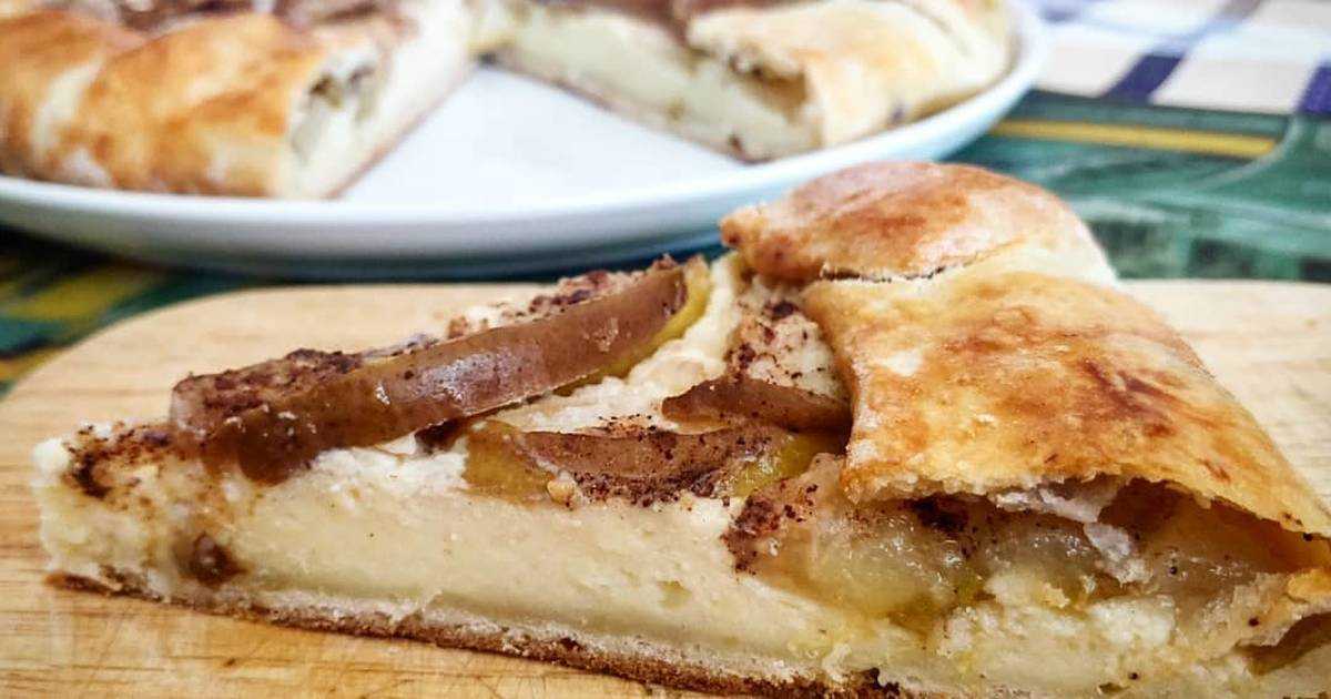 Пирог с творогом и грушами - 8 пошаговых фото в рецепте