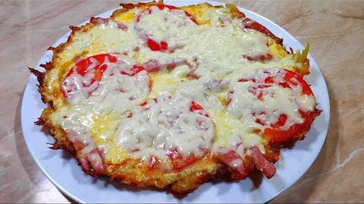 Пицца в духовке на картофельной основе. рецепт. фото