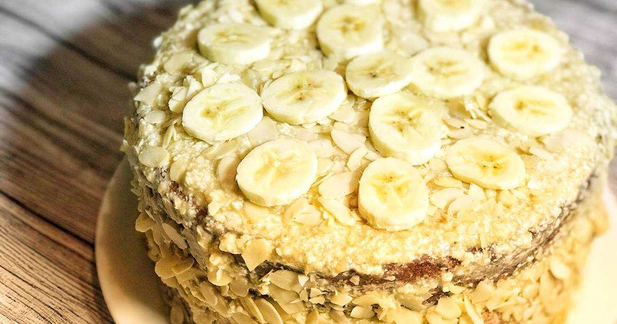 Торт бисквит с бананом рецепт
