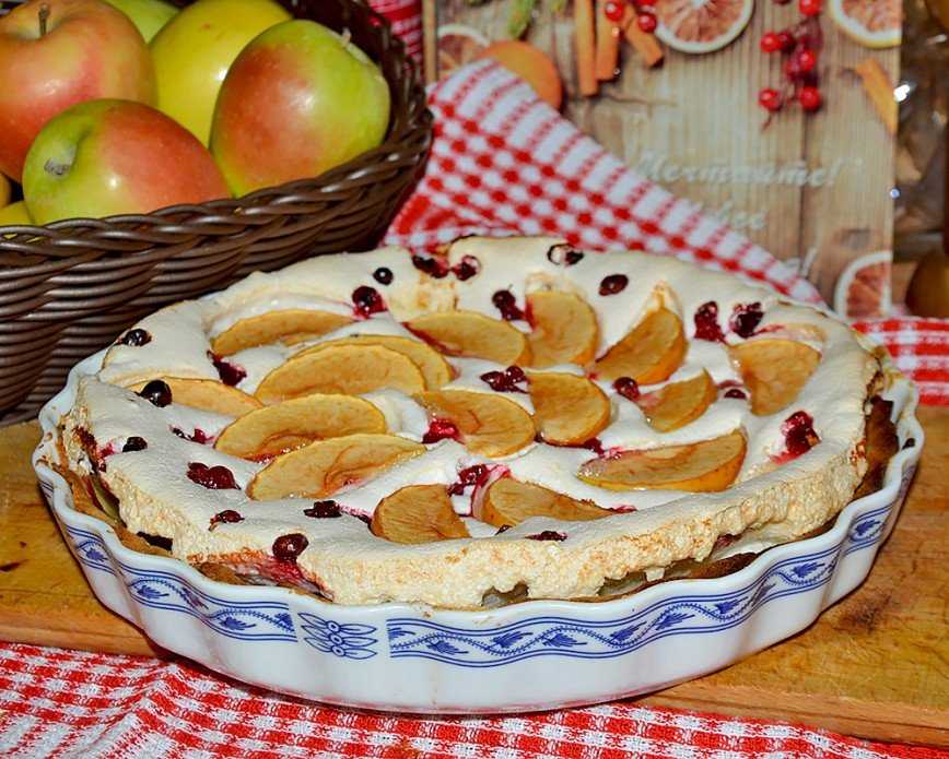 Клюквенный пирог с клюквой и яблоками без яиц рецепт с фото пошагово - 1000.menu