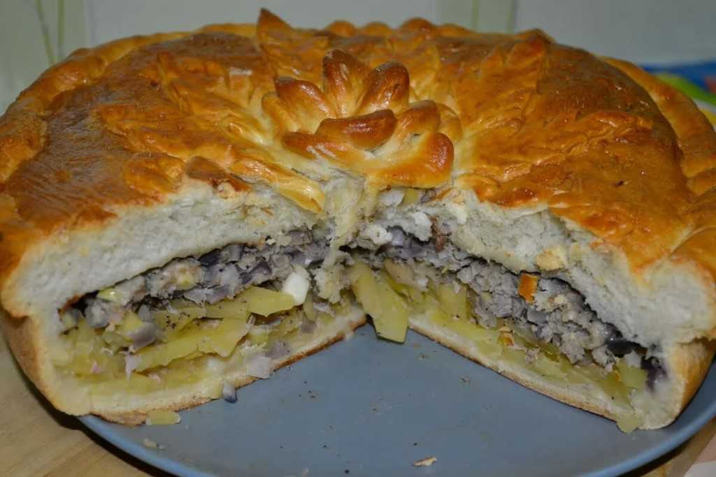 Пирог с картошкой и фаршем в духовке рецепт с фото пошагово и видео - 1000.menu