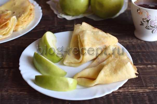Рецепт блинчиков с яблоками