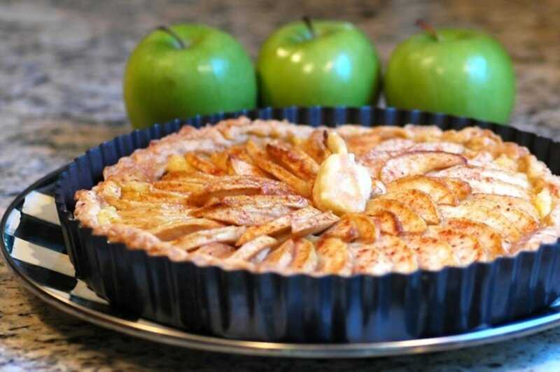 Как приготовить открытый пирог с яблоками по пошаговому рецепту с фото