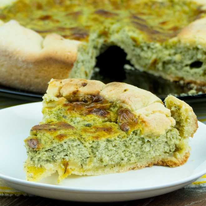 Пирог со шпинатом и творогом рецепт с фото - 1000.menu