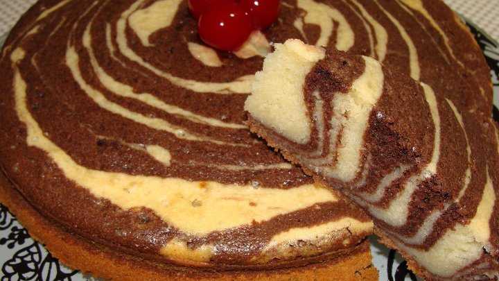 Торт зебра - рецепт с фото пошагово в домашних условиях - пирог на сметане, на кефире