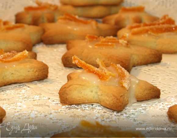 Печенье домашнее с глазурью и апельсинами