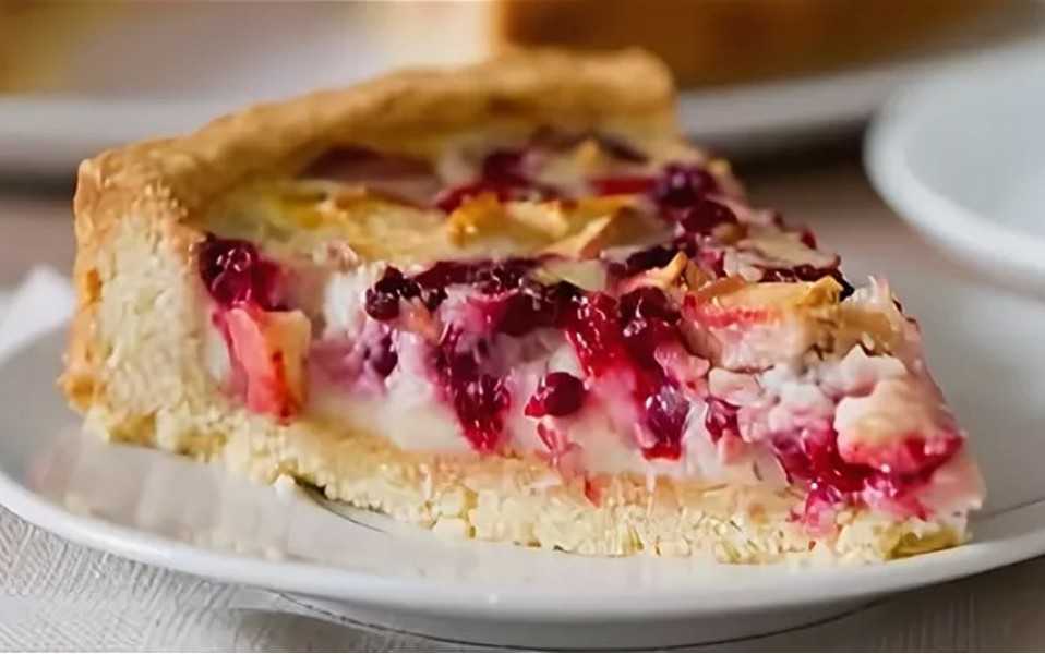 Пирог с брусникой и сметаной — пошаговый рецепт с фото