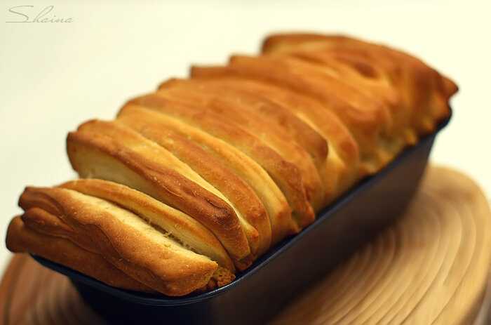 Хлеб "гармошка" с ореховой начинкой - пошаговый рецепт приготовления с фото