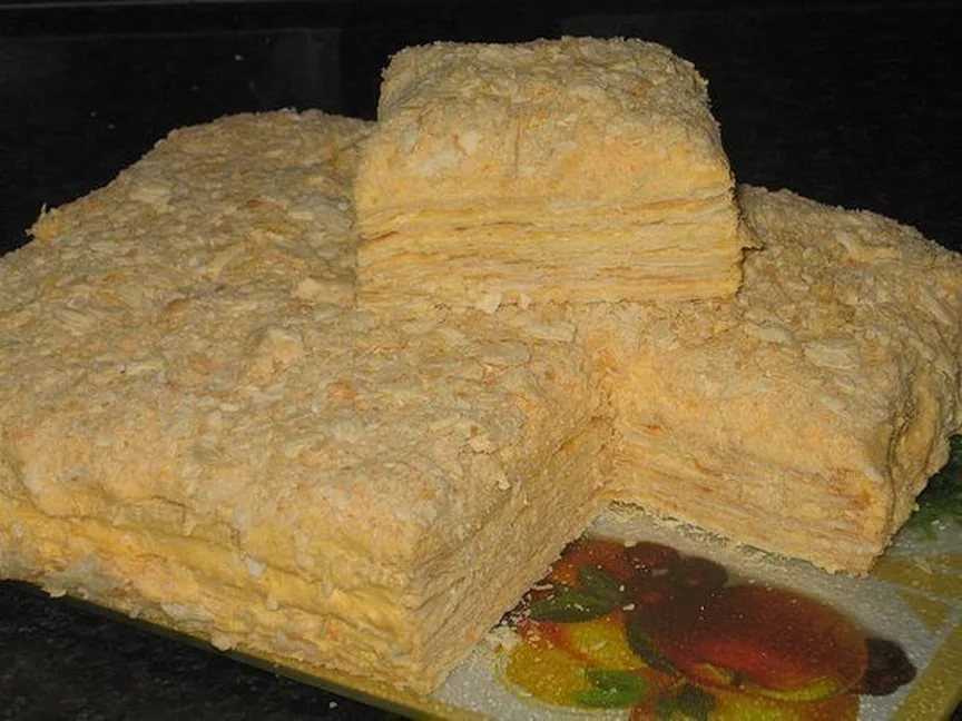 Торт наполеон из готового слоеного теста: пошаговый рецепт с фото