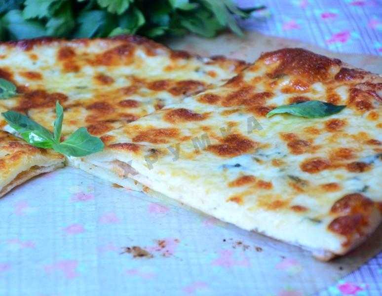 Вкусная, ароматная, нежная - один из лучших вариантов приготовления сырной пиццы Пробуйте На странице также пошаговые фото этапов, похожие рецепты, комментарии пользователей, подсказки, рекомендации, кулинарные советы