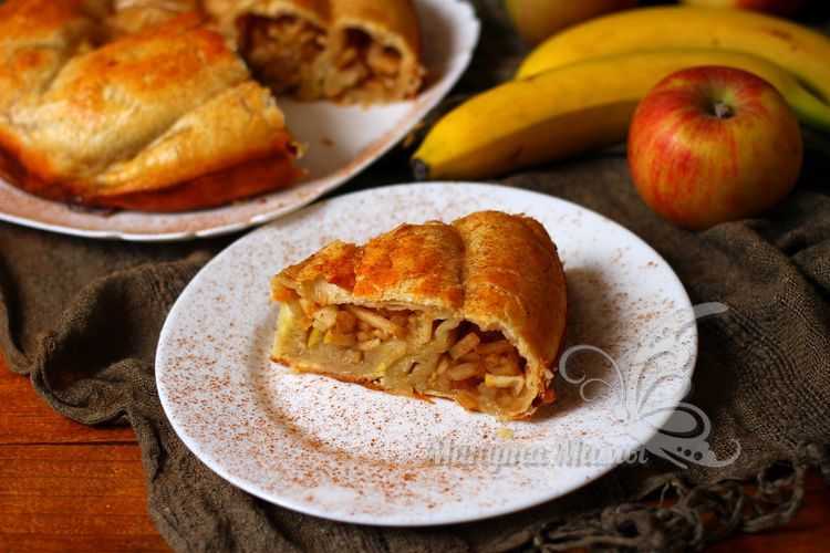 Сочный яблочный пирог из готового слоеного теста без дрожжей рецепт с фото пошагово - 1000.menu