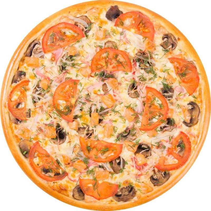 Пицца с красной рыбой и грибами. 1000 лучших рецептов пиццы