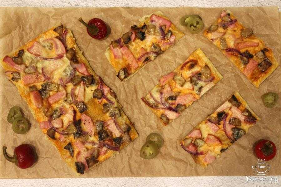 Быстрая и простая слоеная пицца в духовке рецепт с фото пошагово - 1000.menu