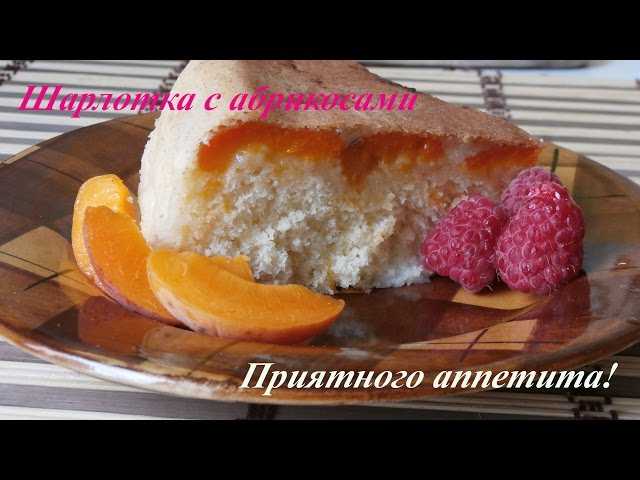 Шарлотка с абрикосами в духовке рецепт с фото пошагово
