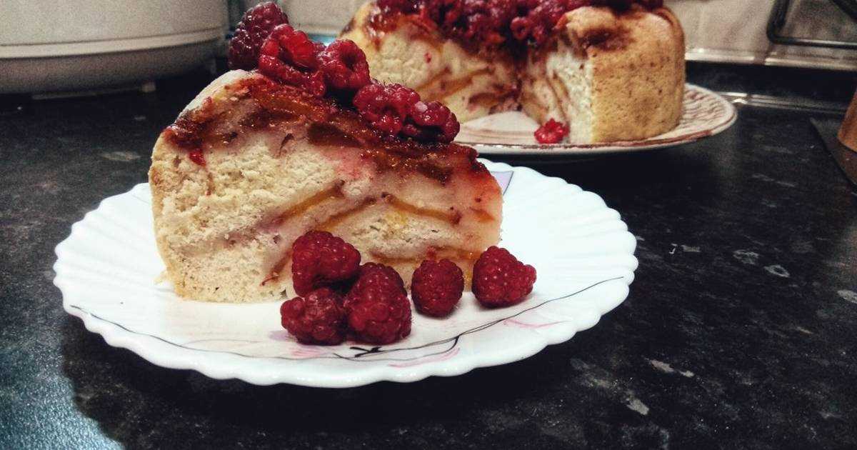 Шарлотка из малины — приготовление пышного малинового пирога классическим способом