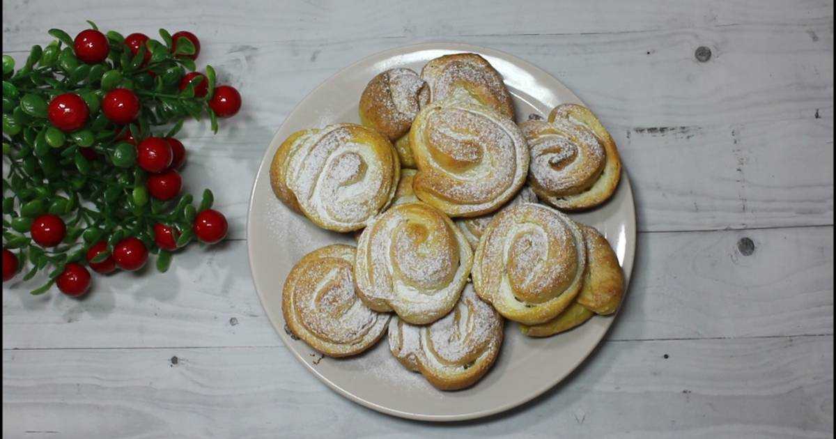 Творожные улитки с белковым кремом