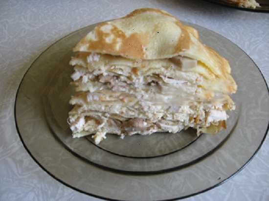 Пирог из блинов с начинкой – 6 вариантов блинного пирога