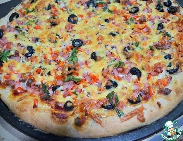 Пицца — рецепт в домашних условиях в духовке с пошаговыми фотографиями